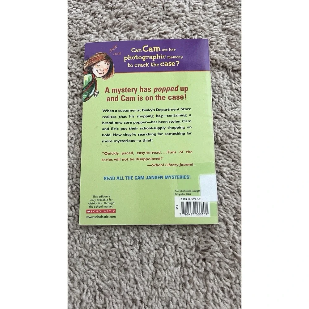 Cam Jansen And The Mystery Of The Stolen Corn Popper By David A. Adler Paperback
